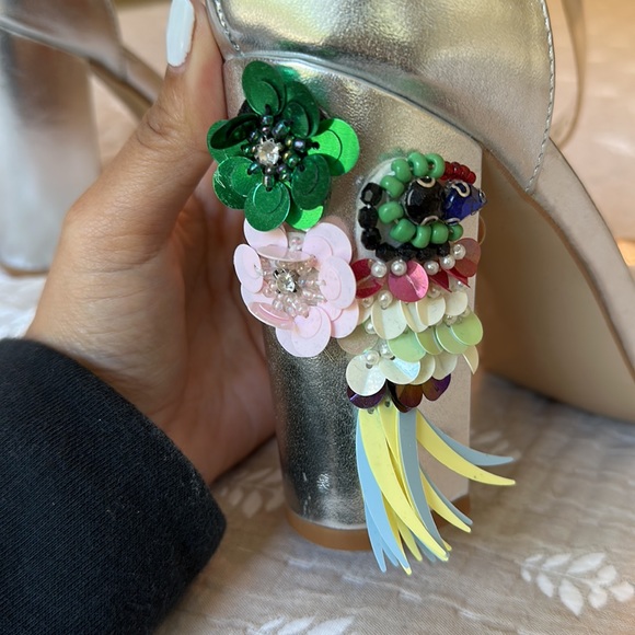 Never worn embellished block heels - Picture 2 of 4